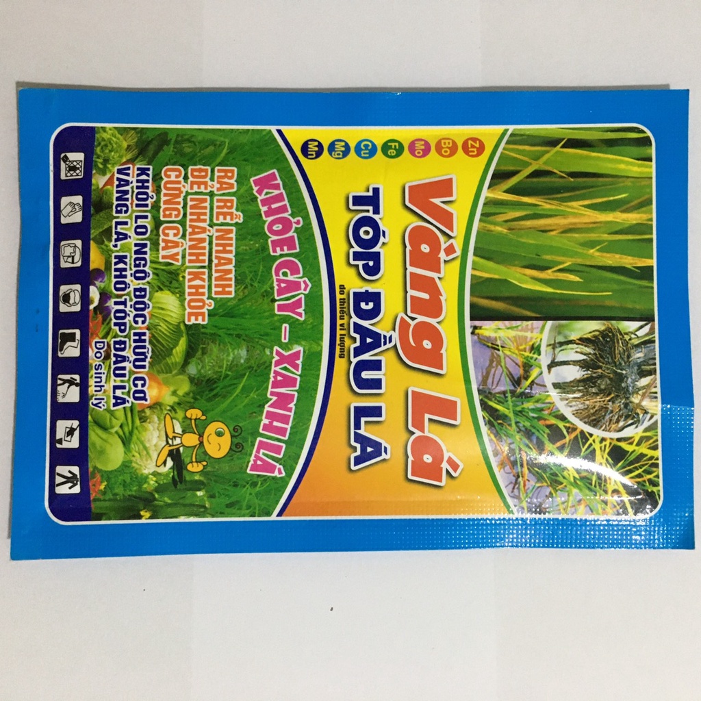 Phân Bón Lá Biến Vàng Thành Xanh 30gr, hạn chế vàng lá , tóp đầu lá giúp cây khỏe-xanh