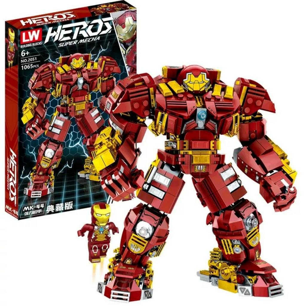 Đồ chơi lắp ráp mô hình người sắt Hulkbuster, ironman nhiều kích thước cho bé