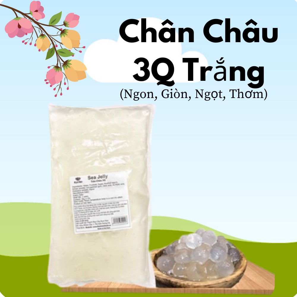 💖BAO GIÒN💖 Trân châu 3Q Giòn Trắng Sea Jelly_Giòn, Ngọt, Thơm