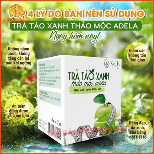 TRÀ TÁO XANH KELLY DETOX GIẢM CÂN HIỆU QUẢ