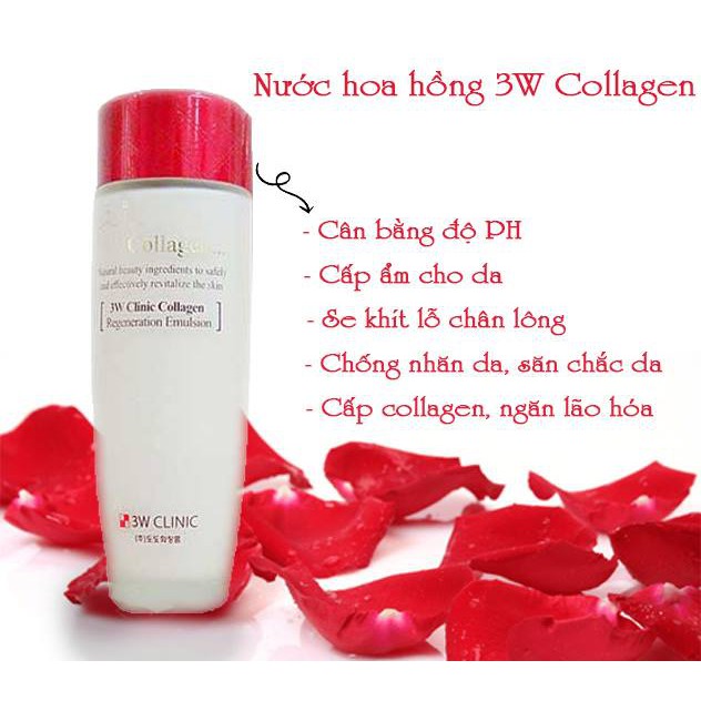 NƯỚC HOA HỒNG 3W CLINIC COLLAGEN CHỐNG LÃO HÓA CHÍNH HÃNG