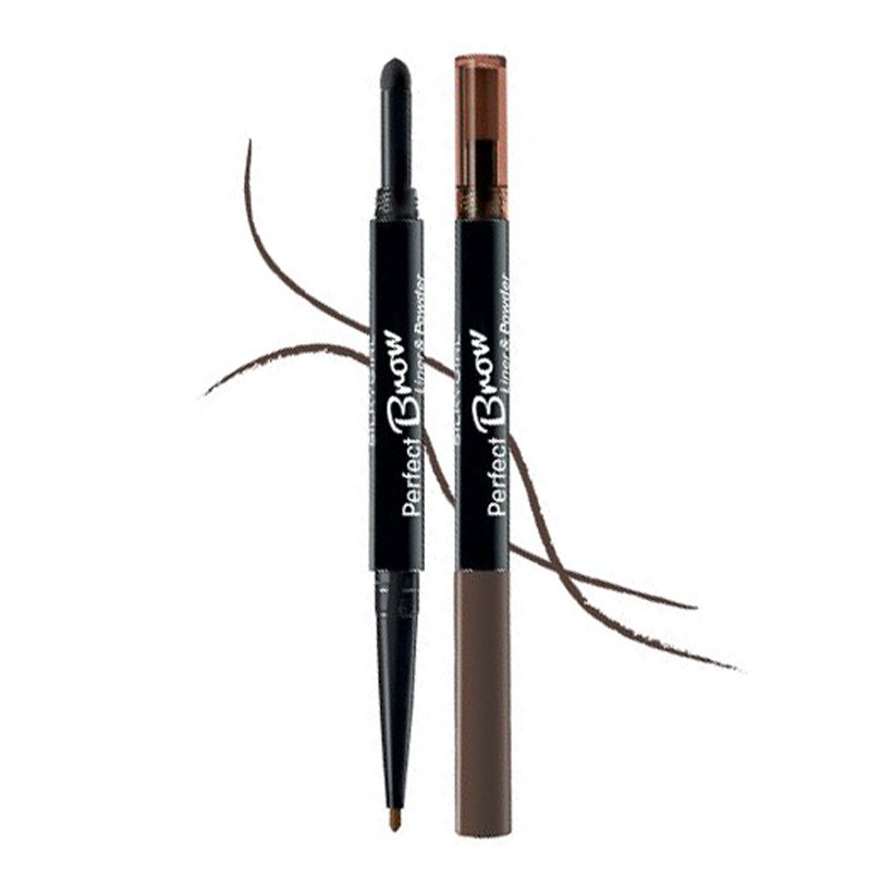 Chì Định Hình Mày 2 Đầu Silkygirl Perfect Brow Liner & Powder (Nâu Tối & Nâu Tự Nhiên)