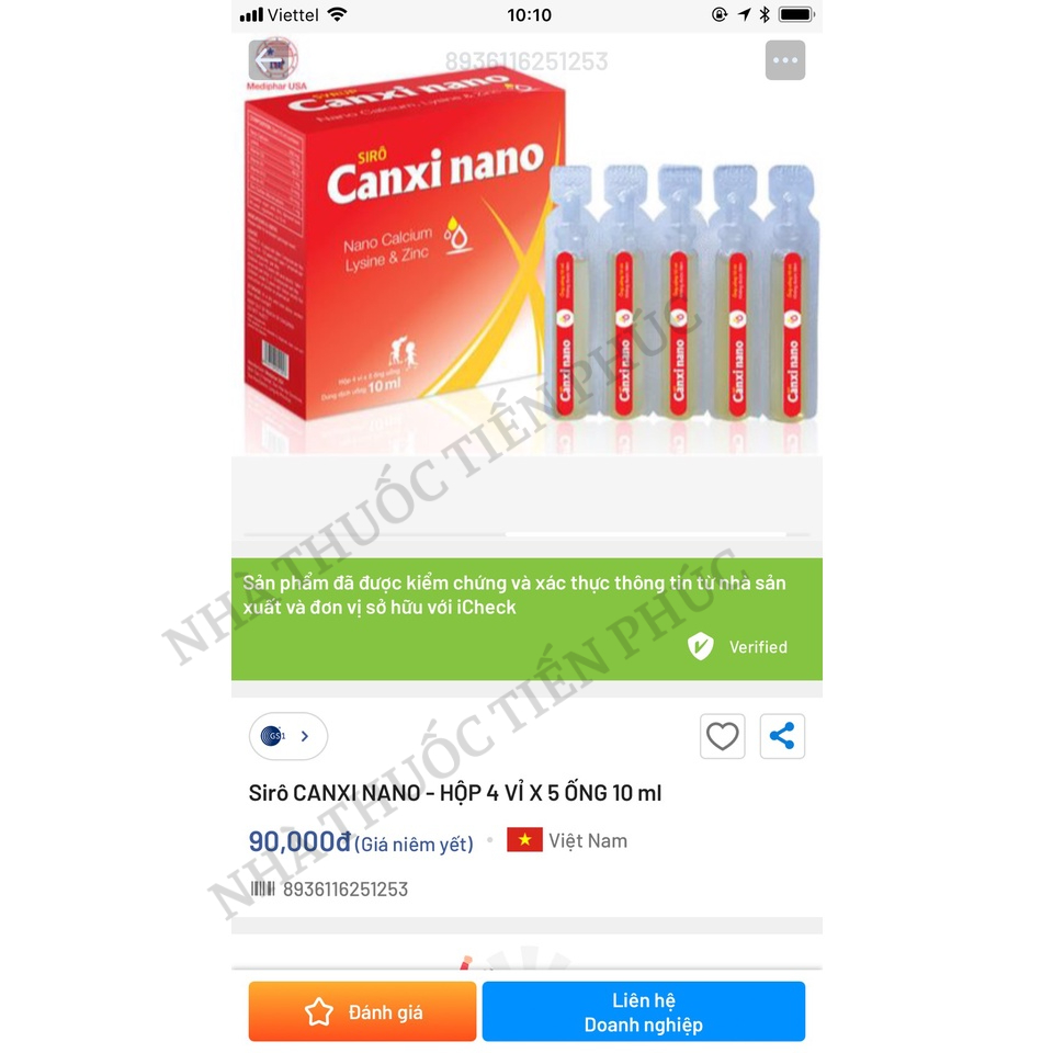 Viên uống bổ sung Canxi Nano  bổ sung canxi cho bé từ 2 tuổi còi xương chậm lớn kém hấp thu