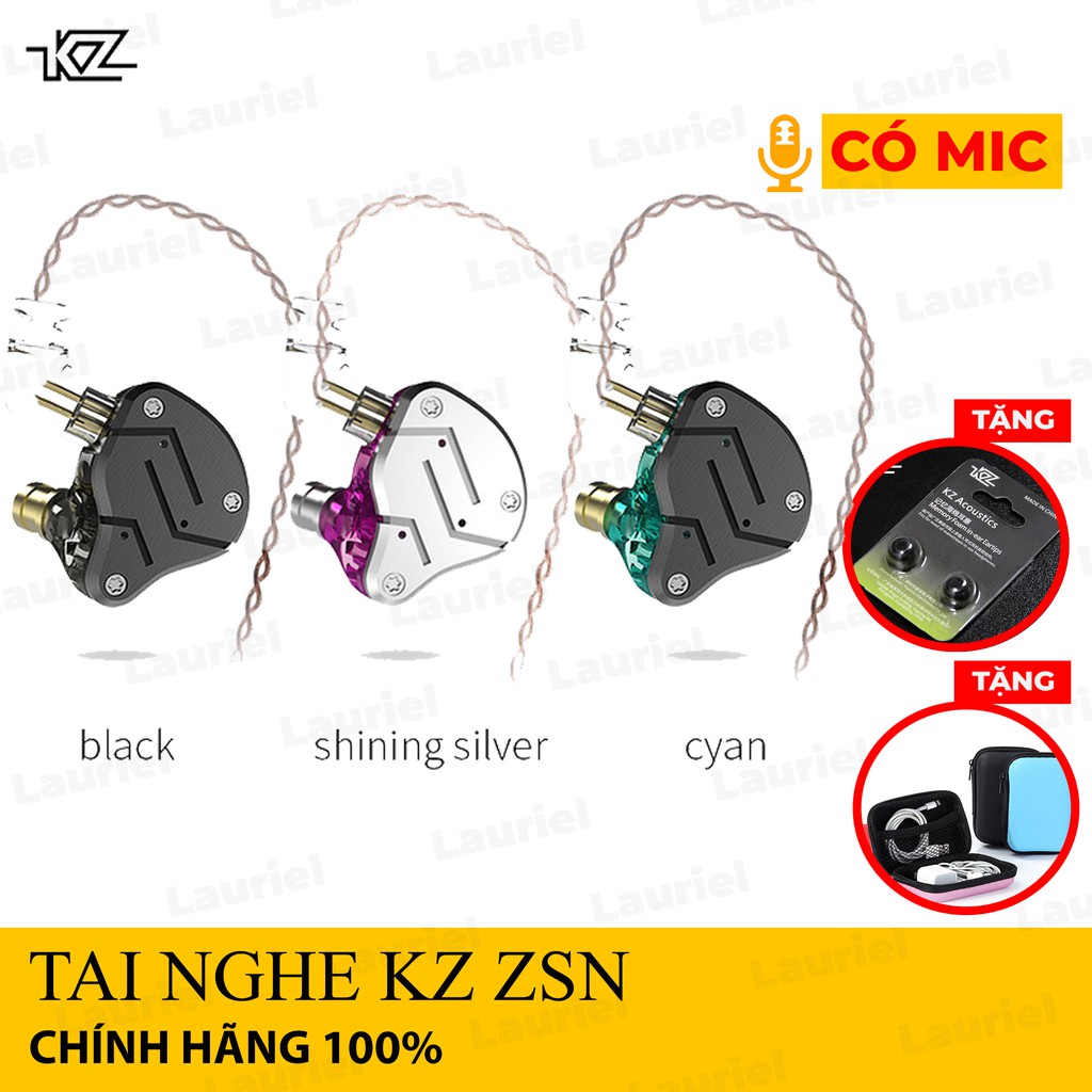  Tai nghe KZ ZSN tai nghe nhét tai vỏ kim loại hifi tai nghe chơi game có micro đàm thoại