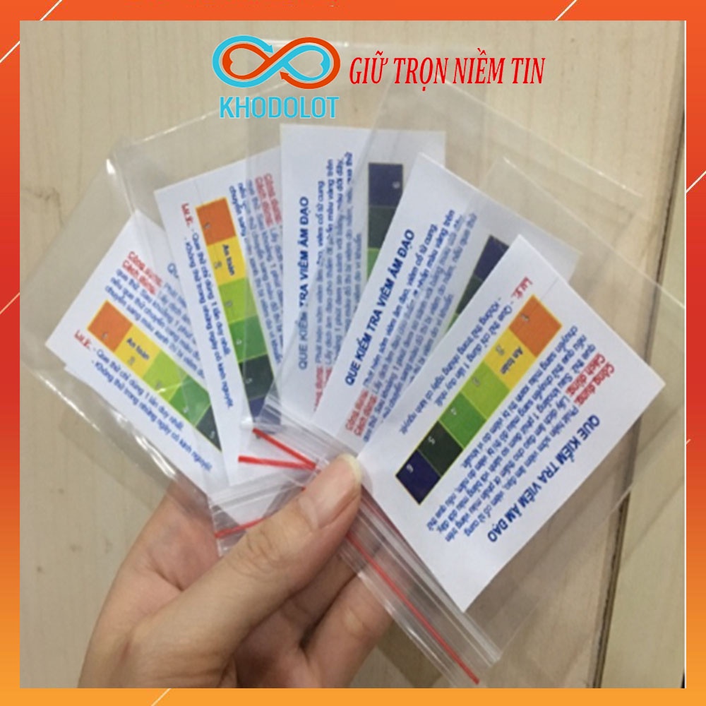 QUE THỬ VIÊM PHỤ KHOA - TEST NHANH KIỂM TRA ÂM ĐẠO KHODOLOT Tặng kèm cốc (Che tên SP)