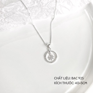 Dây chuyền bạc nữ Miuu Silver mặt tròn dáng dropping Lizzie Necklace