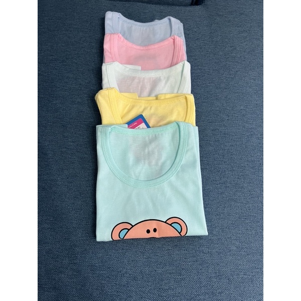 Áo ba lỗ màu in hình động vật dễ thương cho bé trai bé gái 4-18kg.Chất đẹp