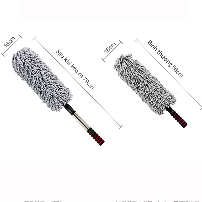 Cây chổi lau bụi So Easy SE bằng sợi dầu, cán dài kim loại 56x14x10 cm_RX02 | BigBuy360 - bigbuy360.vn