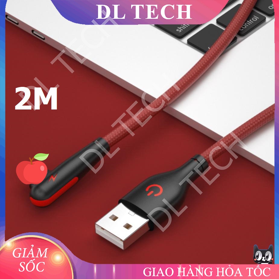 Cáp Sạc Nhanh cho IP90 Độ 3a chữ L 1m 2m mã 90 độ DL TECH