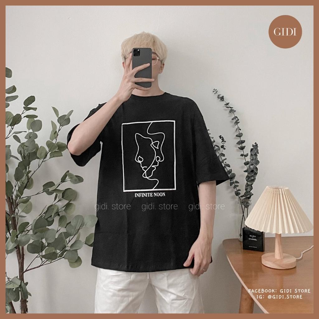 Áo thun tay lỡ Nam Nữ Unisex in chữ Infinite Noon cổ tròn ❤️ Áo phông unisex ngắn tay không cổ