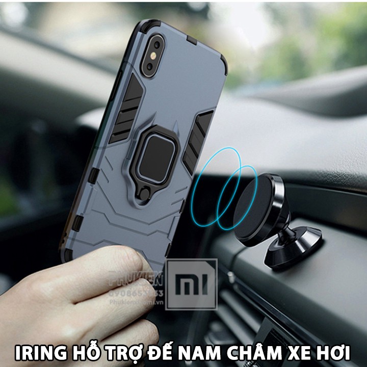 Ốp lưng dùng cho máy Xiaomi Note 5/ Note 5 Pro iRON - MAN IRING Nhựa PC cứng viền dẻo chống sốc - Đen