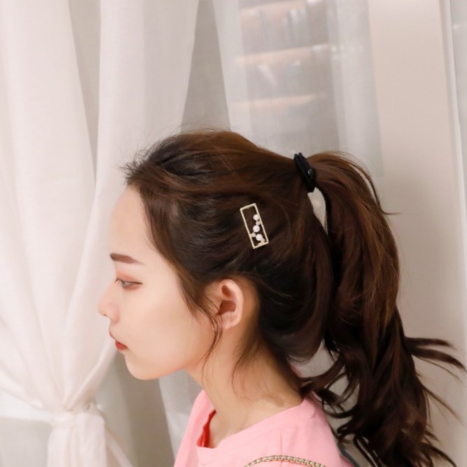 Kẹp Tóc Kim Loại Đính Hạt Trân Châu - 1 cái R7