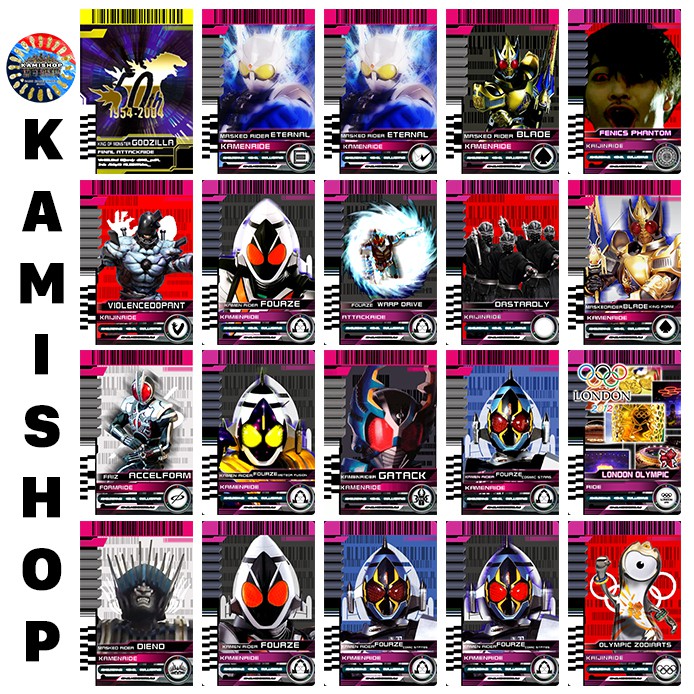 Card Kamen Rider Decade KAMISHOP Mẫu Mới Set 3