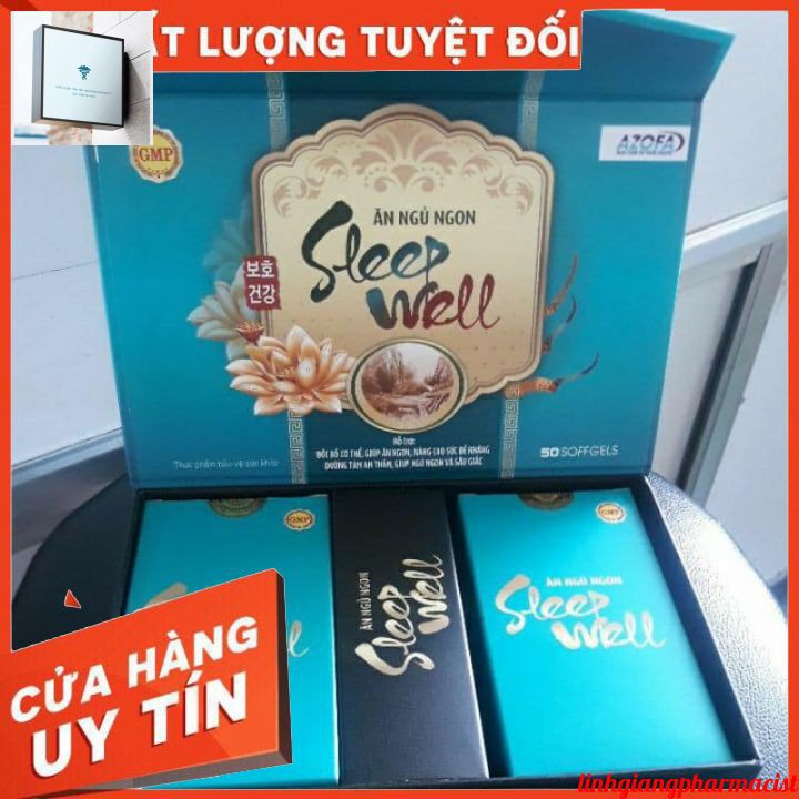 (CHÍNH HÃNG) THỰC PHẨM BỔ SUNG vitamin và khoáng chất viên ăn ngủ ngon SLEEP WELL  hộp 50 viên nang mềm