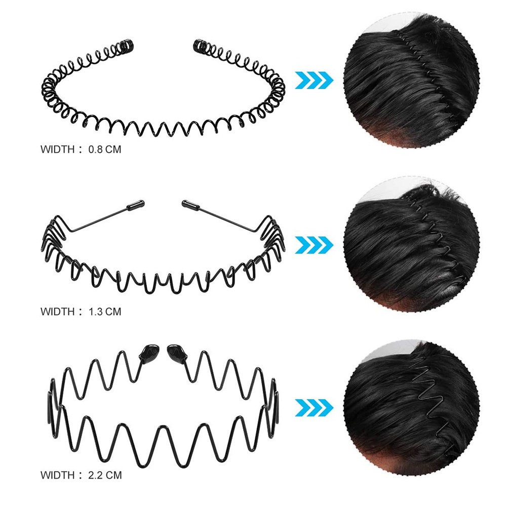 Cài Tóc Kim Loại Gợn Sóng Thời Trang Cho Nam