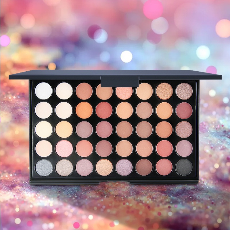 Bảng Phấn Mắt 40 Màu Tông Nude Ấm Tự Nhiên Lấp Lánh