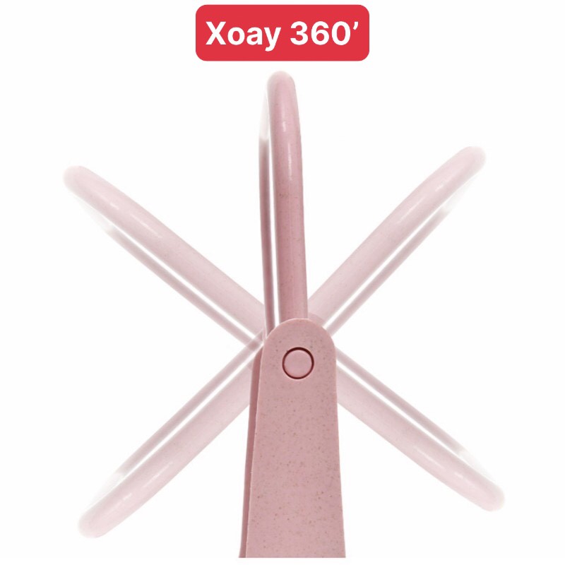 Gương để bàn, Gương mini để bàn trang điểm, hình tròn ,hình vuông có đế xoay 360 độ Decor 4.0