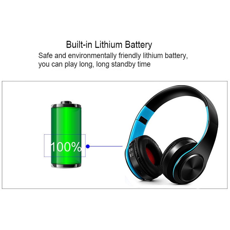 Tai nghe Basspal LPT660 bluetooth không dây có thể gấp gọn hỗ trợ nghe MP3 có micro tiện dụng