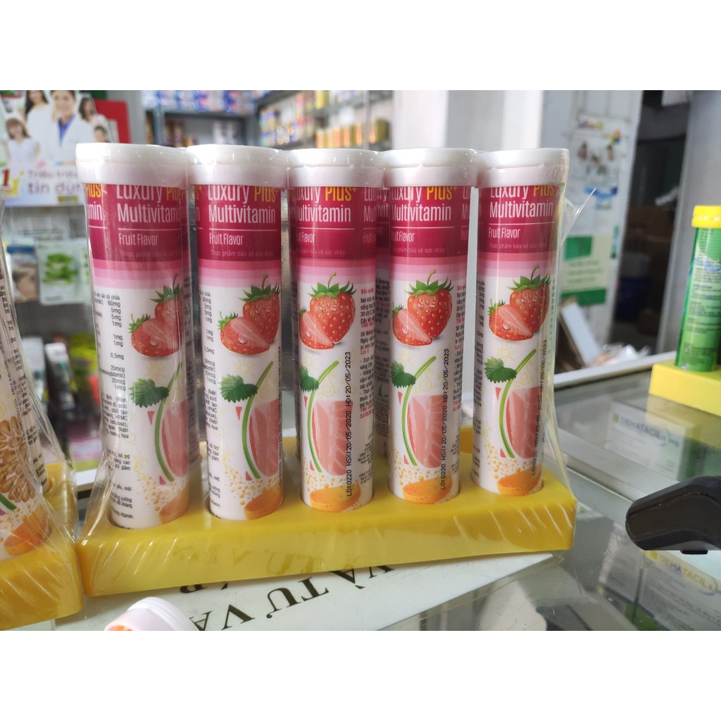 C sủi Luxury Plus Multivitamin  cam + tăng lực