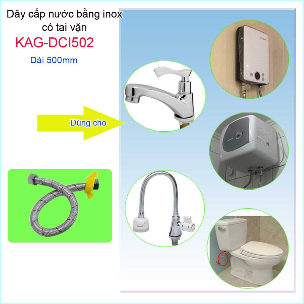 DÂY CẤP NƯỚC INOX KAG-DCI502