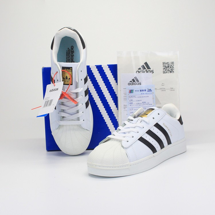 ✅[ Full Box + Bill ] 🌺 Giày adidas mũi trơn trắng 3 sọc 11 bản trung