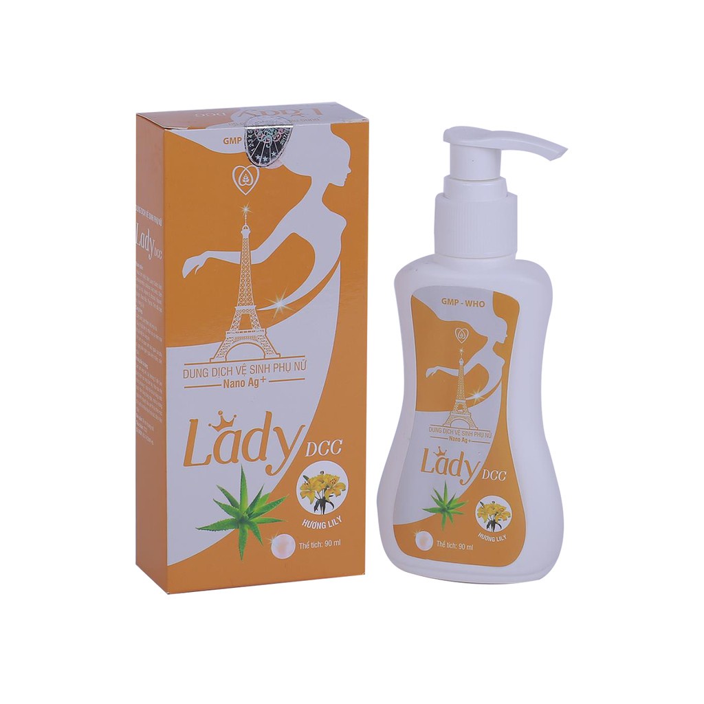 Dung Dịch Vệ Sinh Phụ Nữ Giảm Hôi Ngứa LADY, Giúp Làm Sạch Vùng Kín Dung Tích 90ml