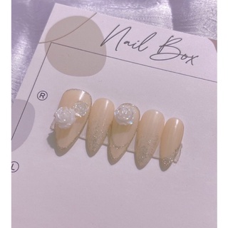 Nailbox móng úp thiết kế tiểu thư lấp lánh cực xinh tặng kèm keo dũa