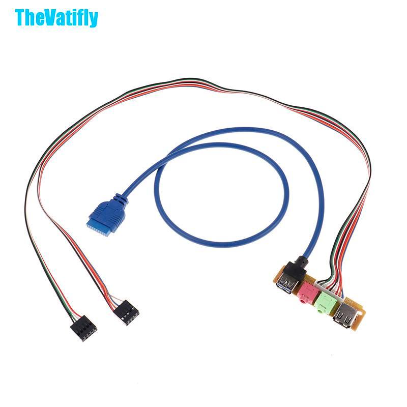 Dây Cáp Âm Thanh Usb 2.0 + 3.0 70cm Thay Thế Chuyên Dụng Cho Máy Tính