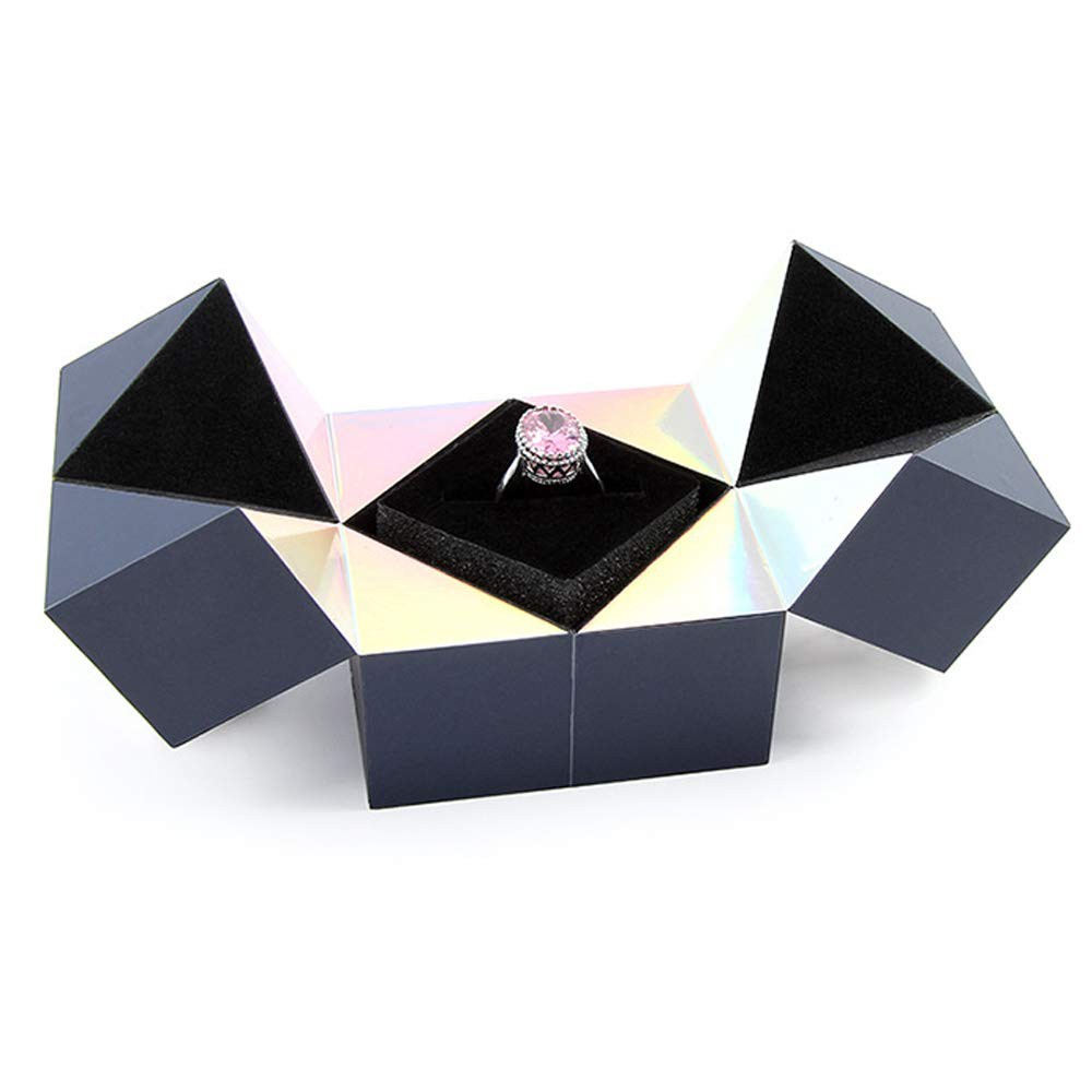 Hộp nhẫn ma thuật đính đá giả kim cương