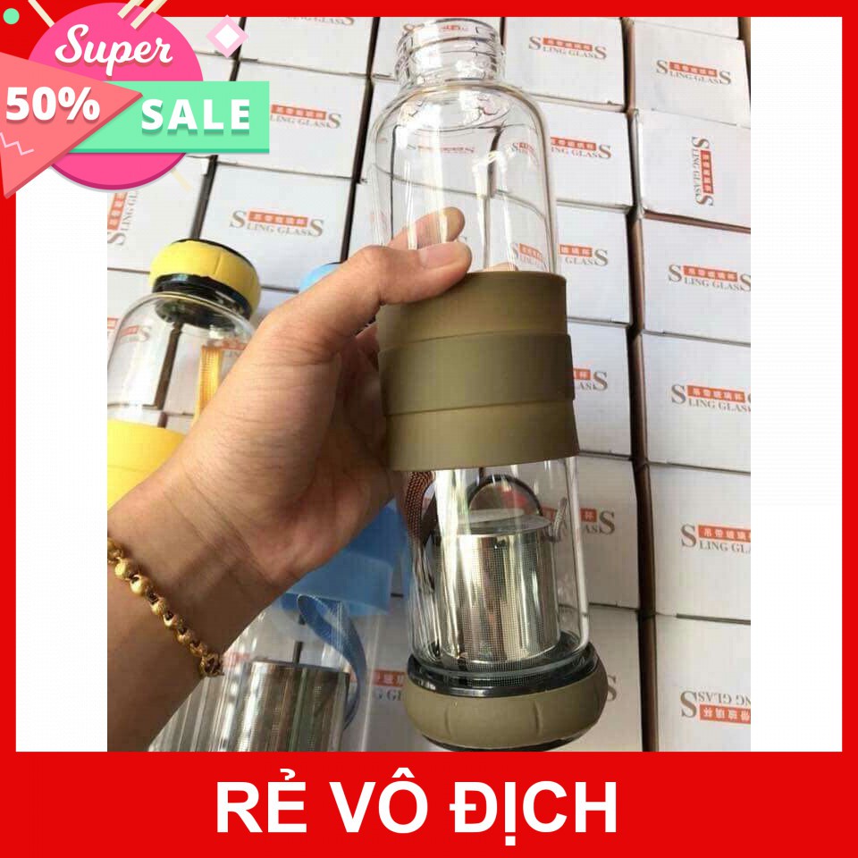 [Hot]-[ Siêu Khuyến Mại] - Bình Lọc Trà Thủy Tinh Cao Cấp