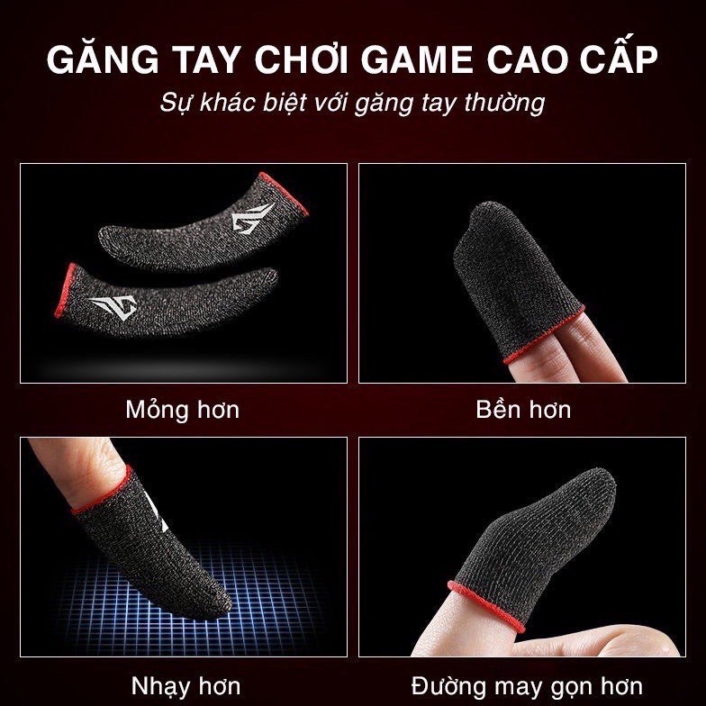 Bao tay chơi game chuyên dụng ff MEMO 2 sợi bạc cao cấp chống mồ hôi co giãn tốt tăng độ nhạy cảm ứng chơi PUBG | WebRaoVat - webraovat.net.vn