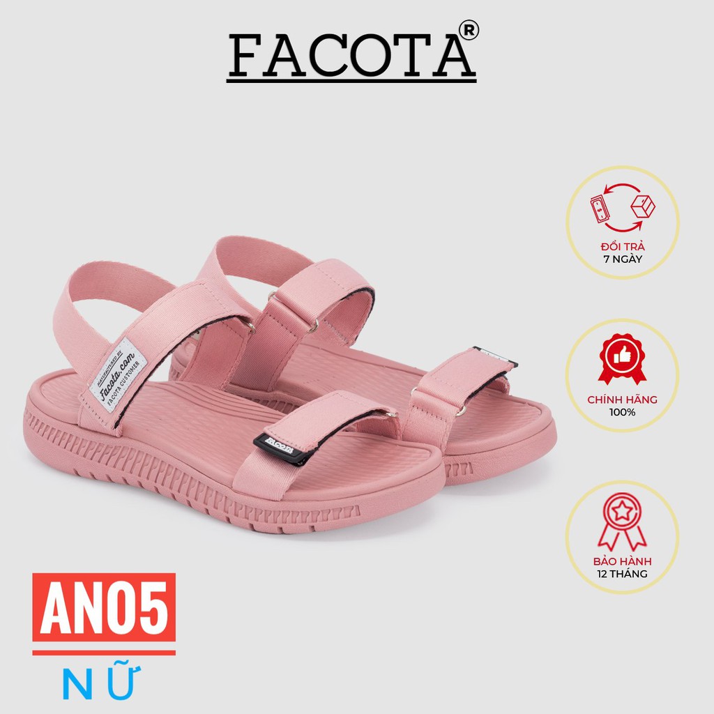 Giày sandal nữ Facota Angelica AN05 sandal học sinh nữ quai dù