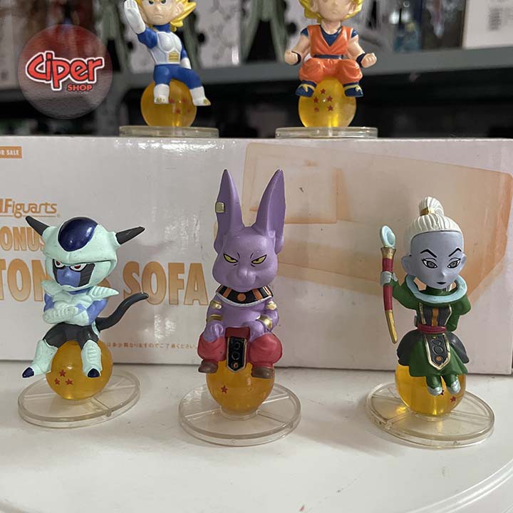 Bộ 5 nhân vật Dragon Ball ngồi trên ngọc - Figure Action Dragon Ball