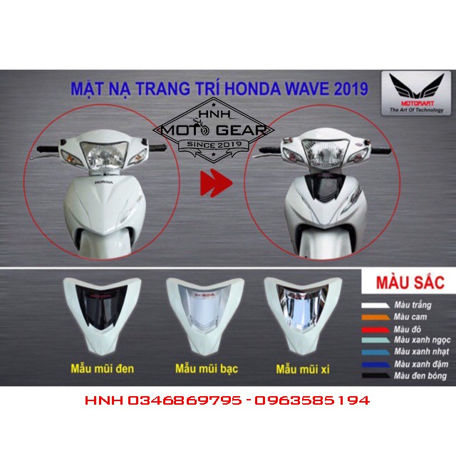 Mặt Nạ Wave A 2017 - 2021 Kiểu SH Tặng Móc U Titan