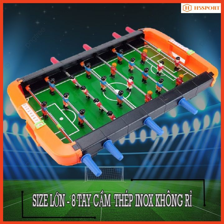 [ Size lớn] Bộ đồ chơi soccer, bàn bi lắc bóng đá 8 tay cầm bằng inox không rỉ cho bé