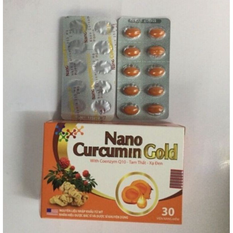 Nano Curcumin Gold - Giúp giảm các triệu chứng viêm loét dạ dày, tá tràng, thượng vị, hang vị