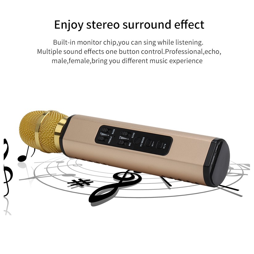 Micro bluetooth K6 Hát Karaoke Ghi Âm Giọng Hát