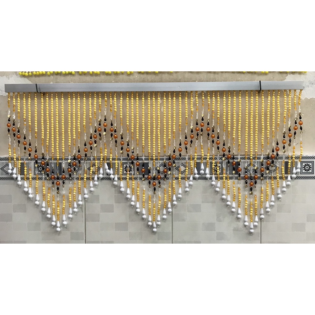 ( 1m x 0,5m )( 1m2 x 0,5m ) MÀN RÈM LỬNG NGẮN - DIỀM RÈM NGẮN KIM SA PHA LÊ HÌNH GỢN SÓNG - ZICH ZAC