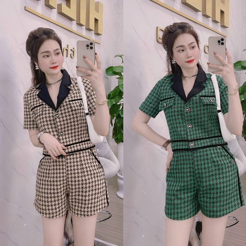 Set vest nữ croptop phối viền xinh xắn với 3 màu tôn da, sang chảnh dành cho các nàng yêu đi chơi, dạo phố hoặc đi làm