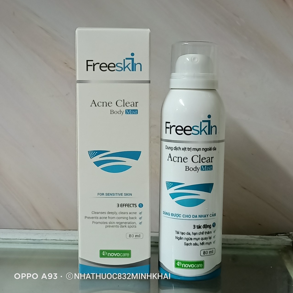 [Chính hãng] Freeskin dung dịch xịt mụn ngoài da 80ml