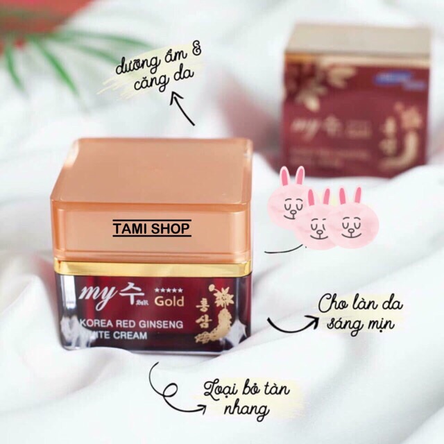 KEM HỒNG SÂM MY GOLD KOREA RED GINSENG WHITE CREAM