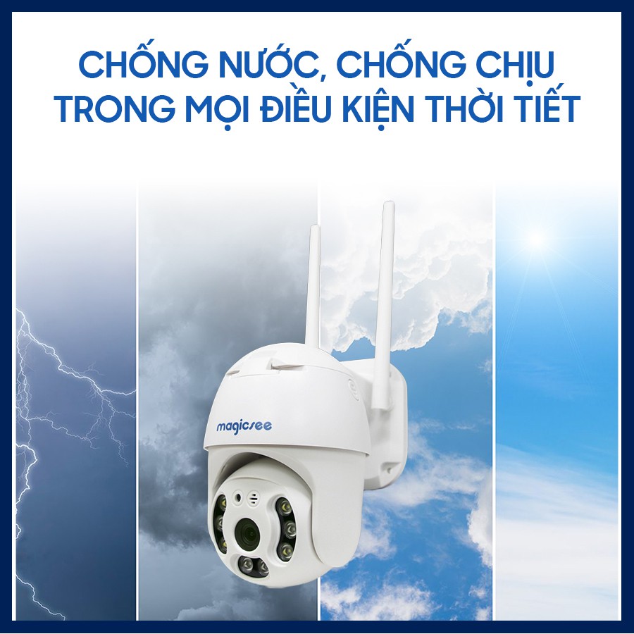 Camera giám sát ngoài trời xoay 360 độ Magicsee ZS120 - Chống nước tiêu chuẩn IP68 | BigBuy360 - bigbuy360.vn