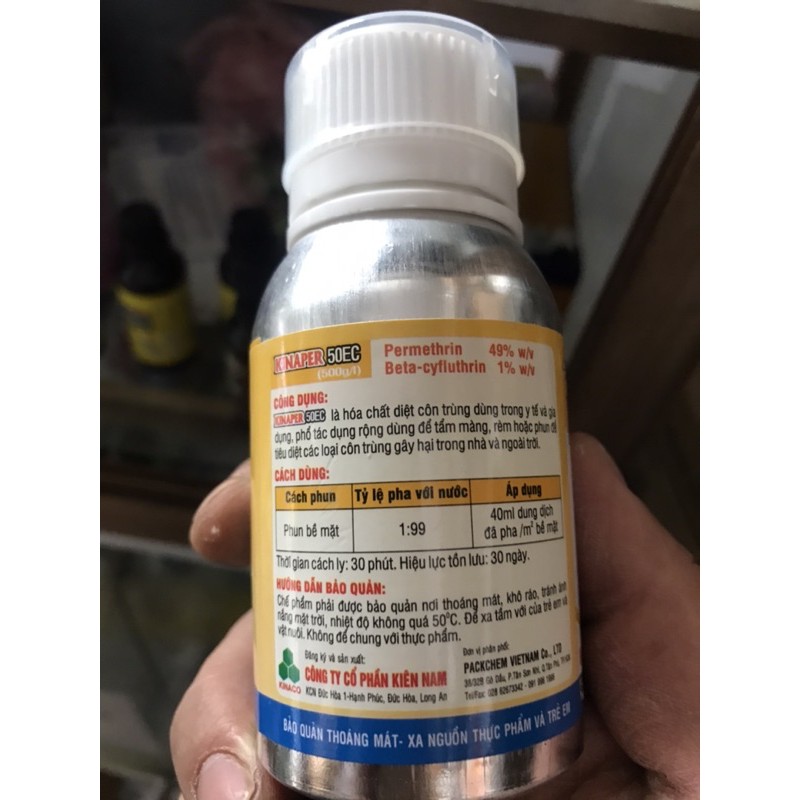 Chế phẩm diệt muỗi, côn trùng, diệt khuẩn dùng trong y tế và gia dụng KINAPER 50ec