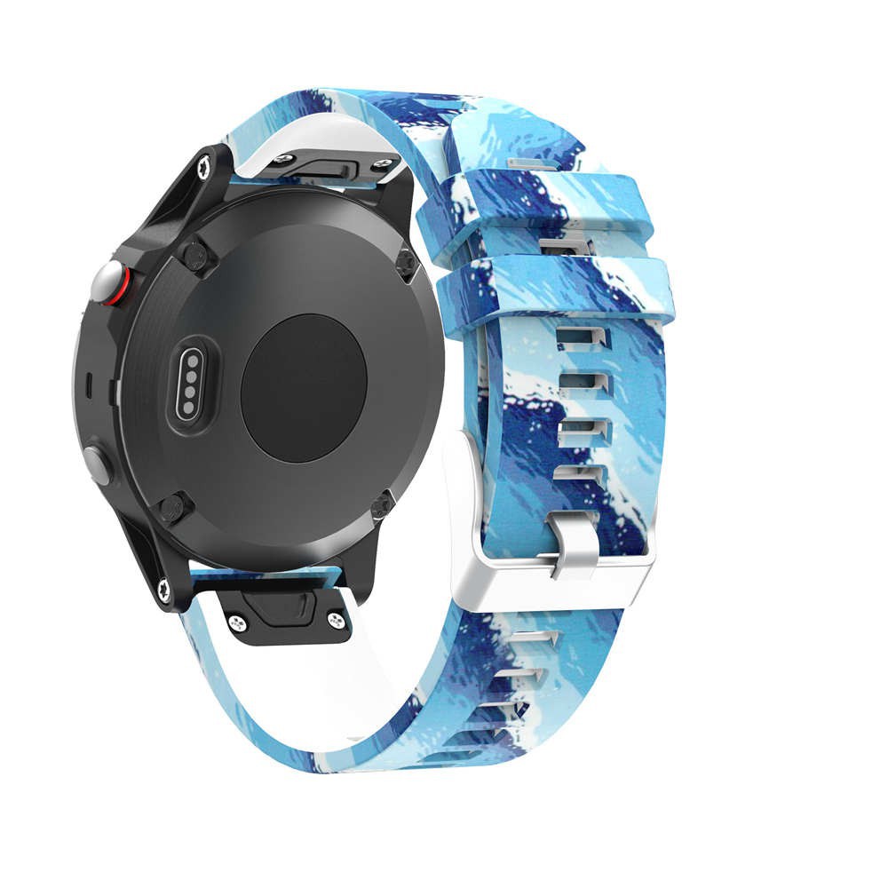 Dây đeo silicon in họa tiết trẻ trung thay thế cho đồng hồ thể thao Garmin Fenix 5 / for Garmin Fenix 6 / forerunner 935 945 /Garmin instinct