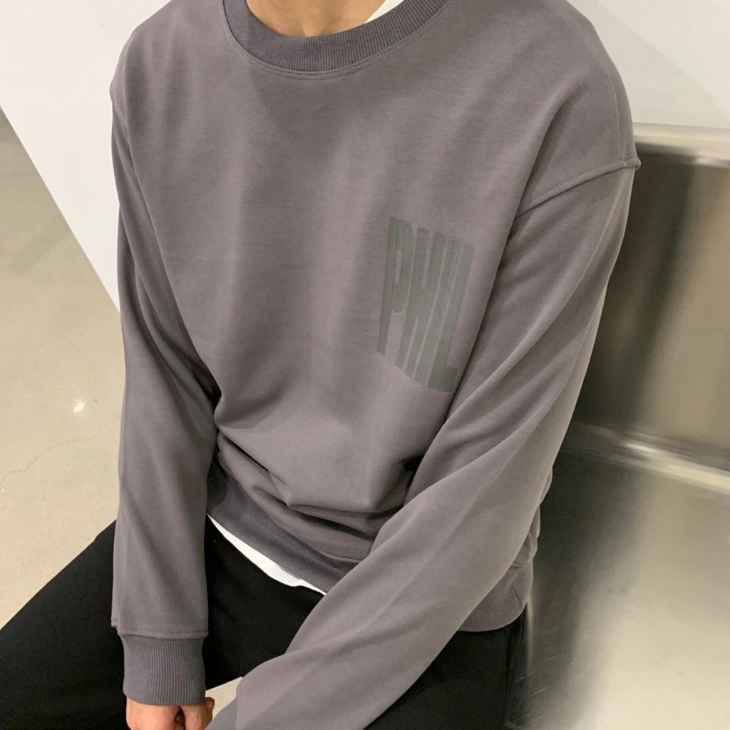 Áo sweater nỉ cotton dày dặn dài tay nam cao cấp ANSW103 | BigBuy360 - bigbuy360.vn