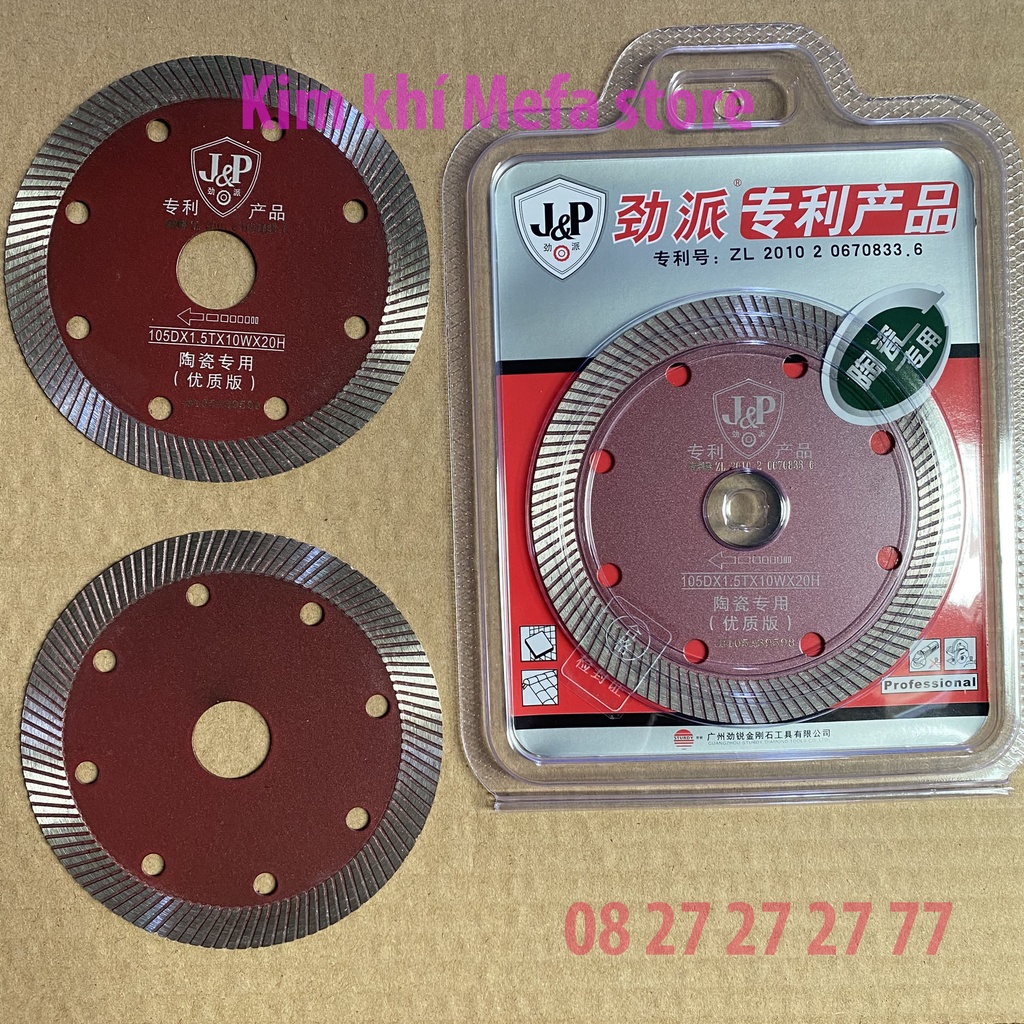 (Hộp 10 lưỡi) Lưỡi cắt đa năng J&amp;P 105 cao cấp chuyên cắt gạch men, cắt đá