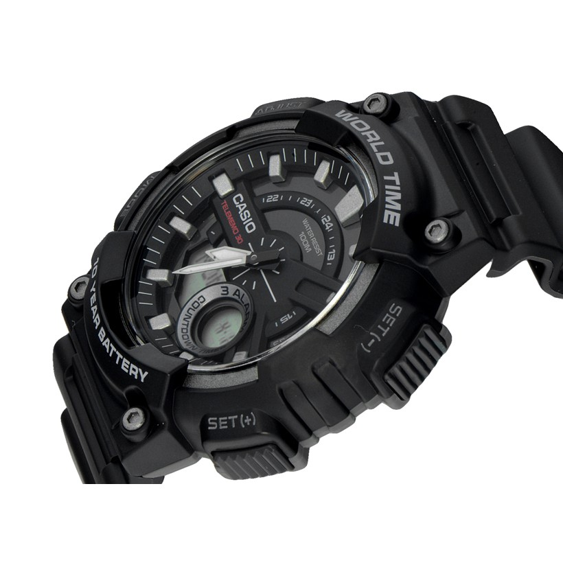 Đồng hồ nam dây nhựa Casio chính hãng Anh Khuê AEQ-110W-1BVDF