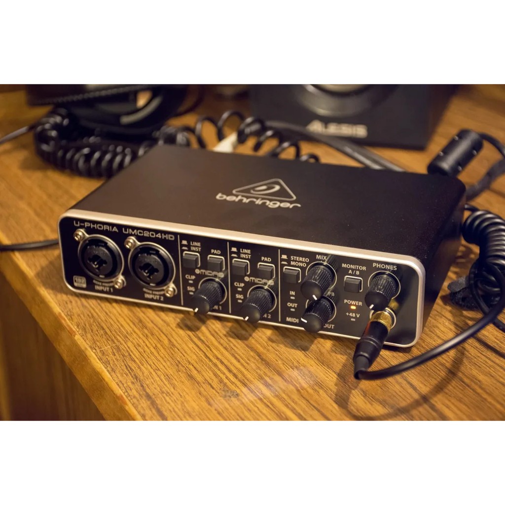 Behringer U-PHORIA UMC204HD - Sound Card Thu Âm, Làm Nhạc Chuyên Nghiệp