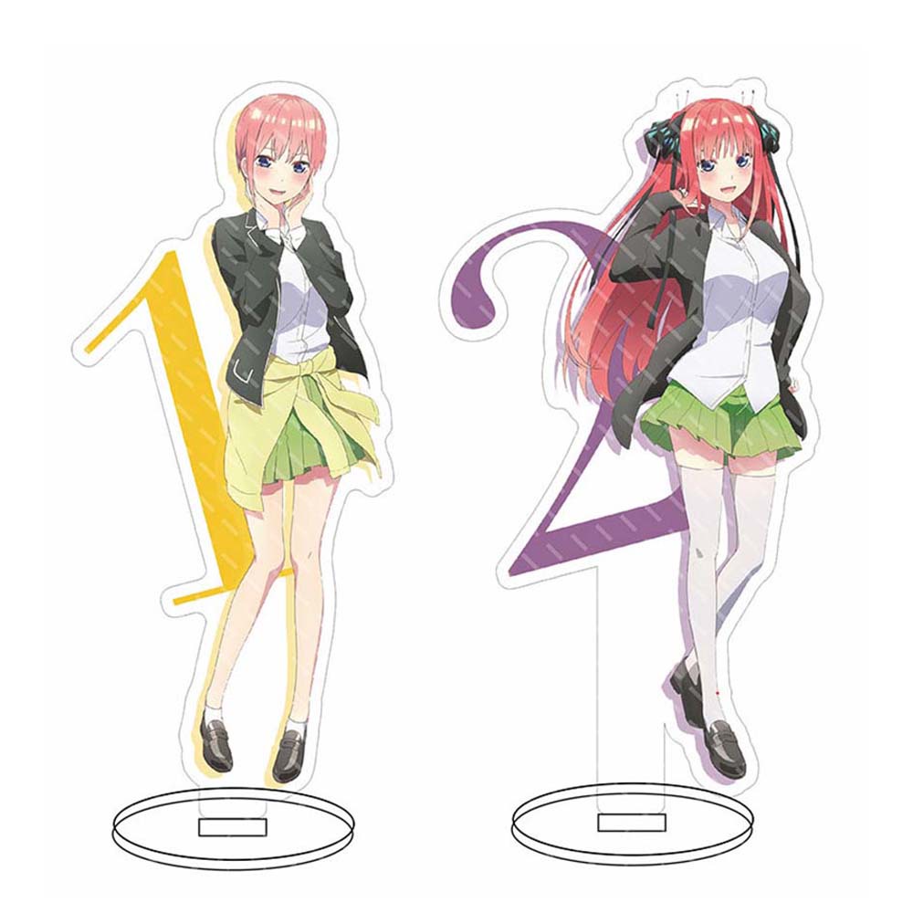 Mô Hình Đồ Chơi Nhân Vật Anime Gotoubun No Hanayome Bằng Acrylic Hai Mặt Kèm Giá Đỡ