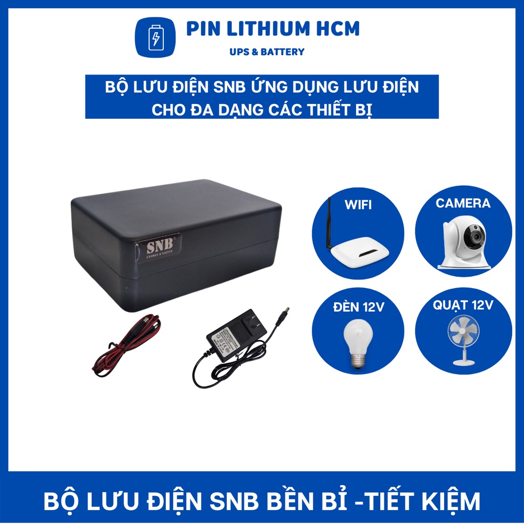 UPS 12V dung lượng 7800mAh, lưu điện camera, wifi, bảo hành 12 tháng